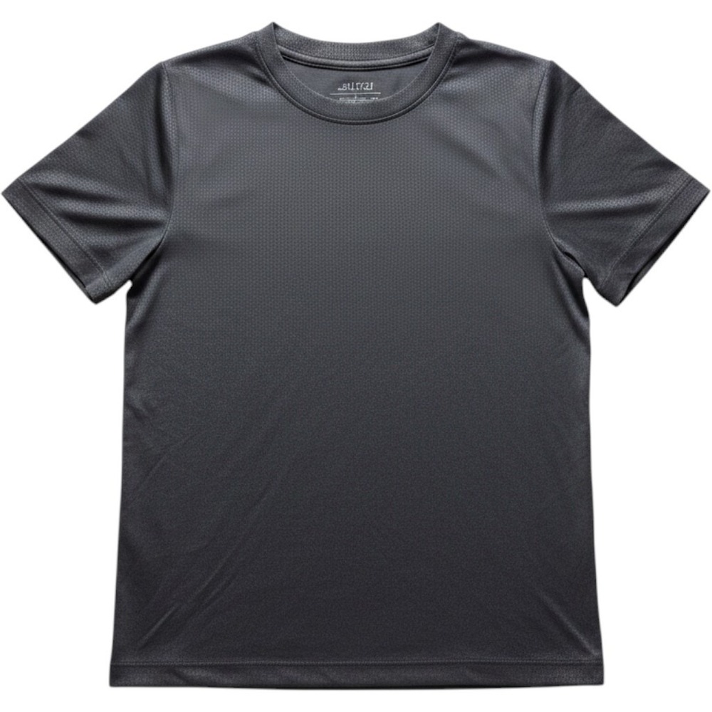 BCG Shirt Youth 10-12 Gray Solid Lightweight Short Sleeve Athletic Gym Top